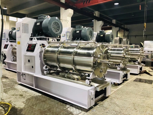 Single Horizontal Bead Mill Machine 250 Liter Grinding For Chemical Fiber Titanium Dioxide