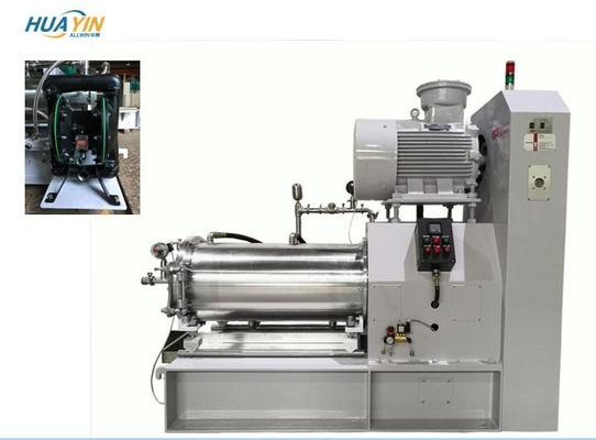 SUS304 100 Litre Wet Bead Milling Button  Disc Type Bead Grinding Machine